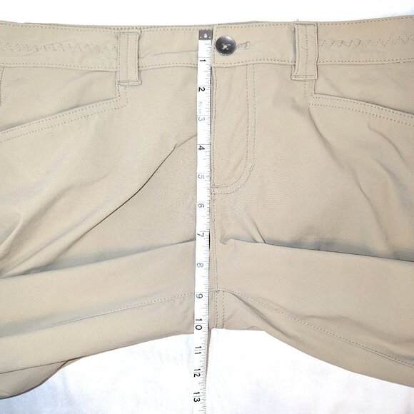Eddie Bauer | Women's Travex Tan Outdoor Nylon Roll Cuff Pants Capris | Size 8 - Picture 15 of 16